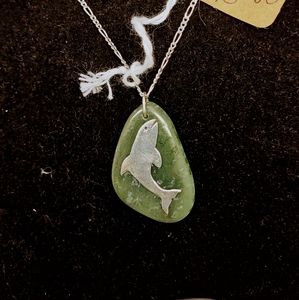 🐋BC genuine jade pendant N chain